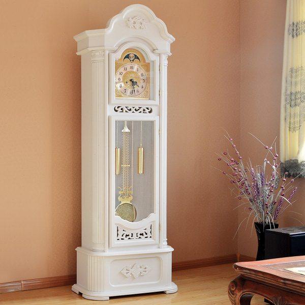 落地钟 客厅实木机械钟表欧式古典报时座钟中式豪华大气白色立钟,家居饰品,立钟/落地钟,淘宝优惠券,粉丝福利购,淘宝优惠卷
