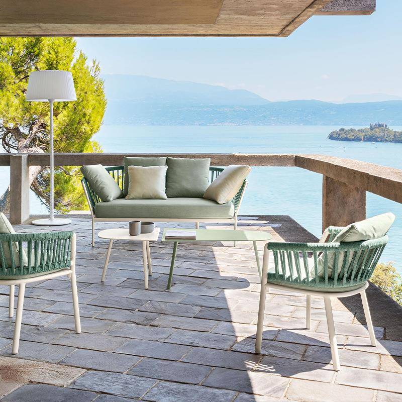 户外沙发庭院防水露天民宿阳台藤椅室外北欧休闲藤编家具组合