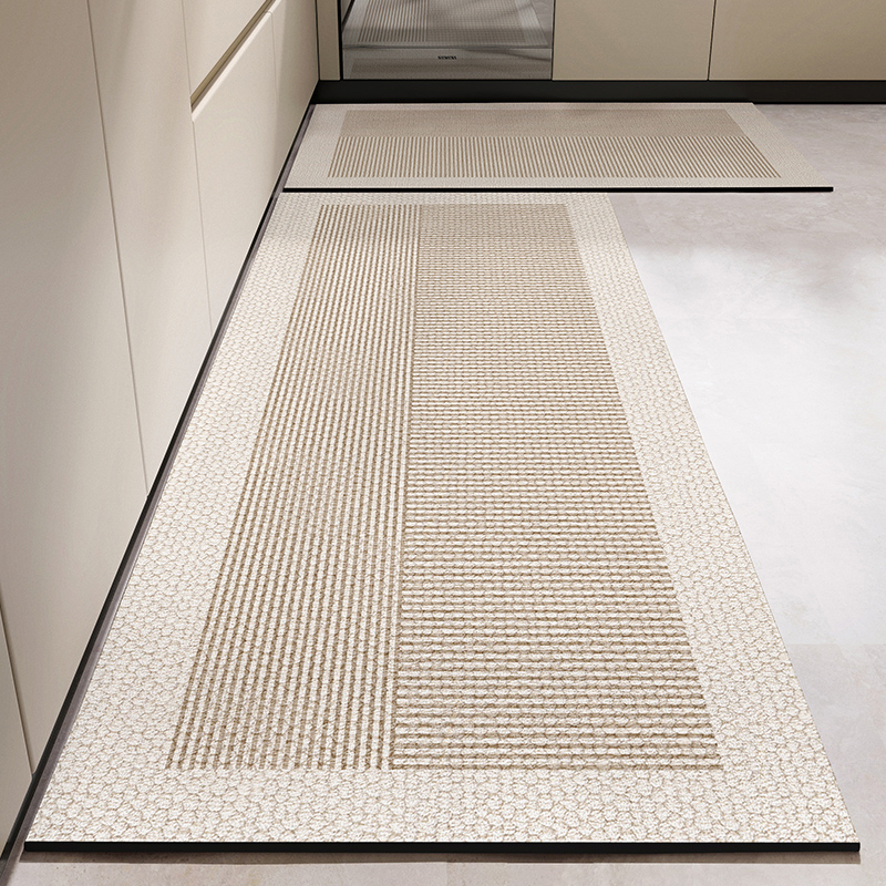 家用厨房硅藻泥软垫吸水耐脏厨y房地垫可擦免洗进门门口长条厨地