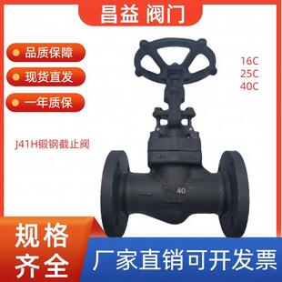 A105锻钢截止阀J41H-16C高压高温蒸汽导热油阀门16C25C40C国标