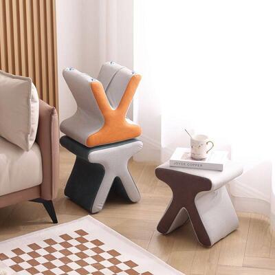 适用科技布小凳子入门换鞋凳ins客厅茶几凳家用小板凳轻奢矮凳沙