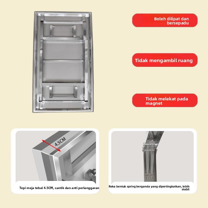 家用不锈钢可折叠长方形餐桌烧烤摆摊户外简约现代电脑便捷收纳桌