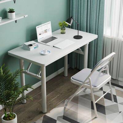 适用折叠桌子吃饭桌长方形出租屋餐桌家用小户型简易学习长条桌摆