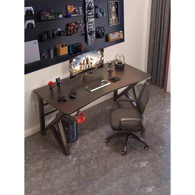 适用力奥思特台式电脑桌简约彷碳纤维电竞桌卧室游戏桌家用书桌学