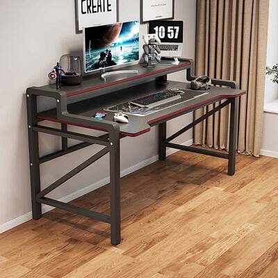 适用电竞桌台式书桌学生家用书架All桌办公卧室学习书桌游戏桌