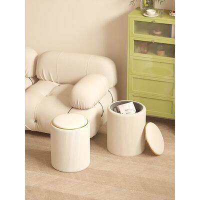 适用奶油风梳妆凳家用梳妆台椅子美甲美容凳子卧室化妆椅子可储物