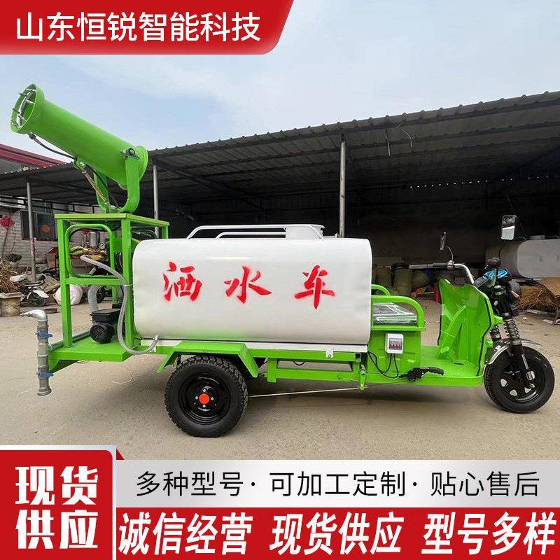 电动三轮雾炮洒水车工地用道路除尘洒水车环卫绿化降尘喷洒车