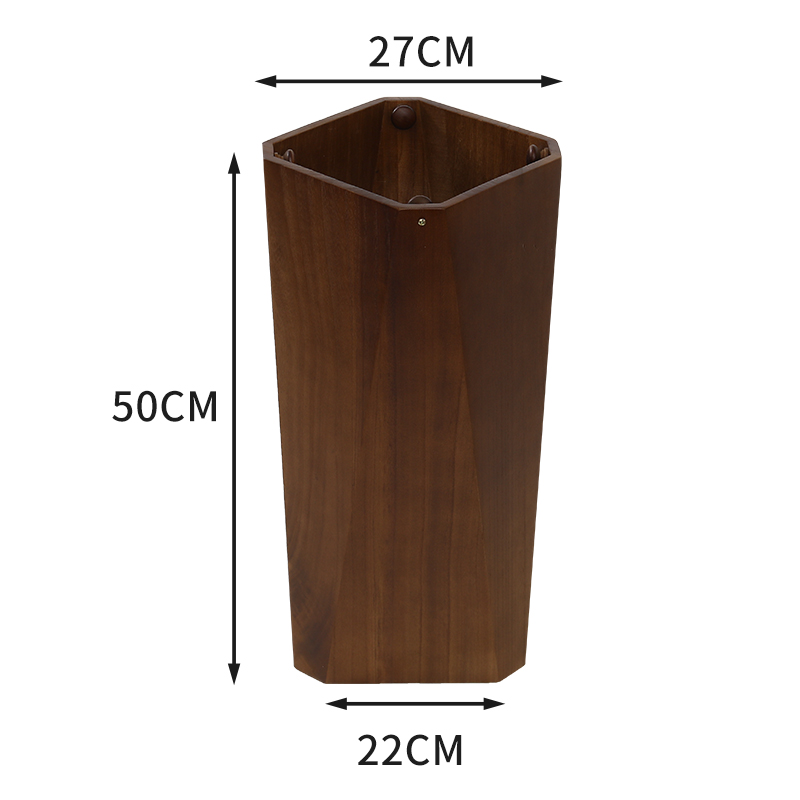中式简约雨伞桶家用实q木雨伞架办公放伞筒创意几何高端雨伞收纳