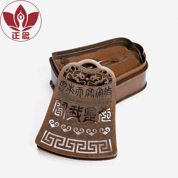 庆松堂苏工铜炉名家胡庆松制钟形印香炉复古紫铜文房摆件打篆熏香,家居饰品,香篆,淘宝优惠券,粉丝福利购,淘宝优惠卷