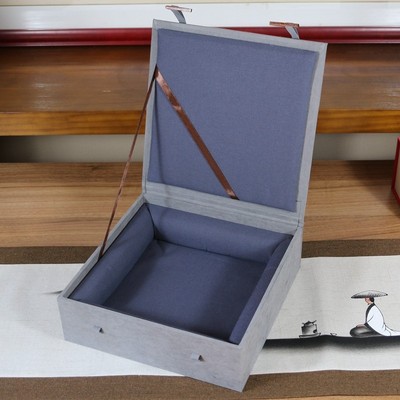 挂盘盒空b盒包装盒礼品盒砚台盒子瓷盘收纳红木扣盘盒方形扁盒log