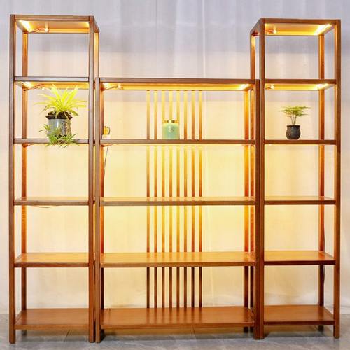 新中式博古架实木中式隔断客厅多宝阁陈列架柜子展示柜小型收纳架