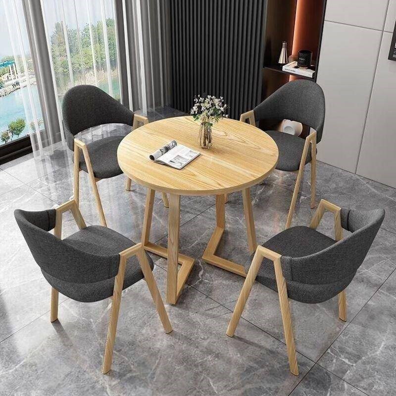 楹钰洽谈桌椅组合小圆桌休t闲桌椅接待桌椅简约餐桌阳台桌椅办公