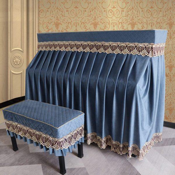 钢琴罩欧式简约现代丝绒意大利加厚半罩布艺高档琴套防尘凳罩琴套,居家布艺,钢琴罩,淘宝优惠券,粉丝福利购,淘宝优惠卷