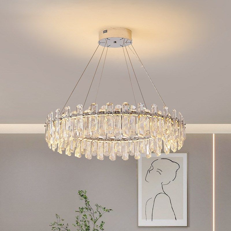 水晶吊灯客厅法式现代简约轻奢中山灯具2024新款餐厅Y高端大气吊,家装灯饰光源,客厅吊灯,淘宝优惠券,粉丝福利购,淘宝优惠卷