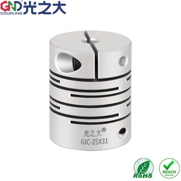 DEE11平行线联轴器GIC大扭矩步进伺服电机编码器沟槽式弹性连轴器