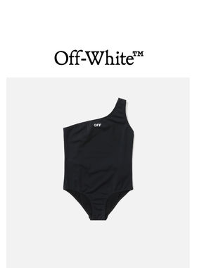 OFF-WHITE c/o VIRGIL ABLOH™童装不对称单肩连体泳衣AER001DK