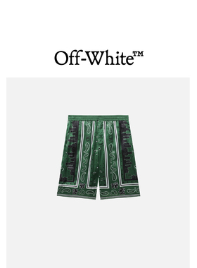 OFF-WHITE™男装满幅图案花裤子短裤092SOUMM