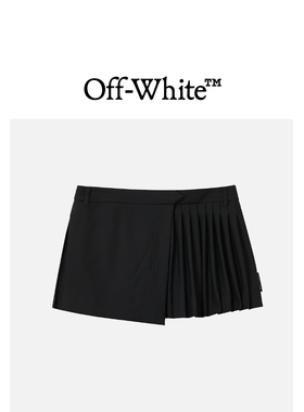 OFF-WHITE c/o VIRGIL ABLOH™女装不对称褶裥半身裙A字裙