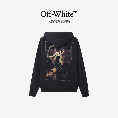 OFF-WHITE™男装新款油画图案印花连帽卫衣