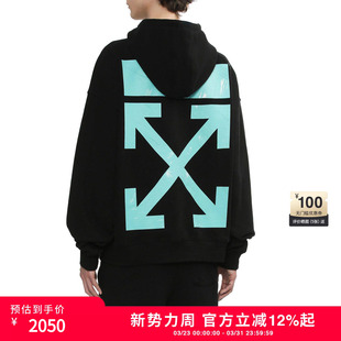 宽松连帽卫衣连帽衫 OFF 新款 情侣装 WHITE™