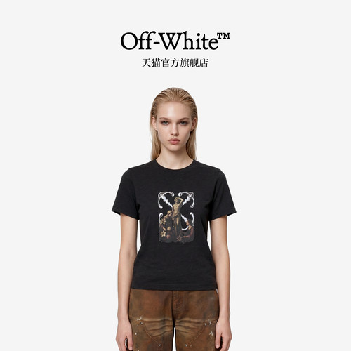 OFF-WHITE™油画人像箭头T恤女款
