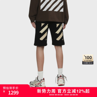 WHITE™ 直筒裤 情侣装 松紧腰运动短裤 新款 OFF