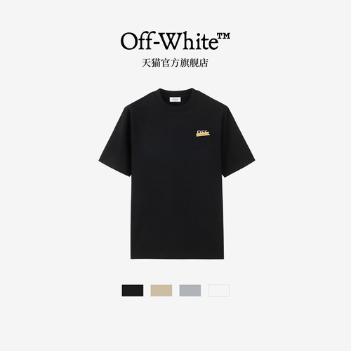OFF-WHITE™胶带字母情侣短袖T恤