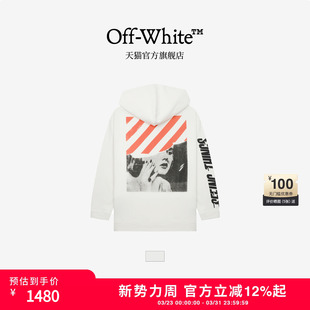 宽松连帽卫衣连帽衫 OFF 新款 情侣装 WHITE™