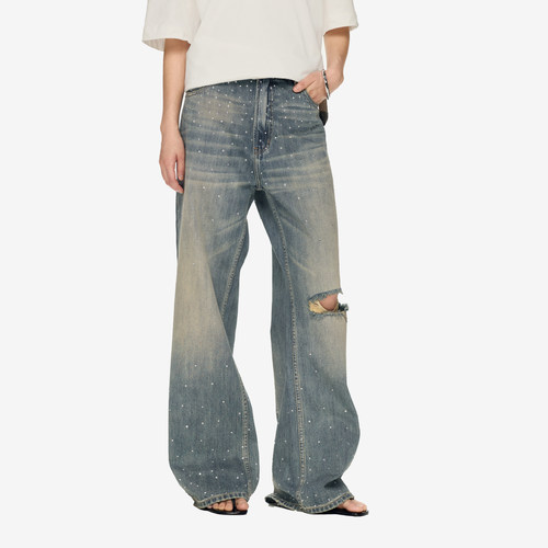 OFF-WHITE™破洞牛仔长裤
