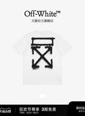 OFF-WHITE™情侣装新款圆领短袖T恤酷感街潮双箭头图案装饰半袖