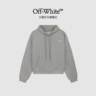 宽松套头休闲长袖 off 简约基础款 连帽卫衣男女同款 上衣 white新款