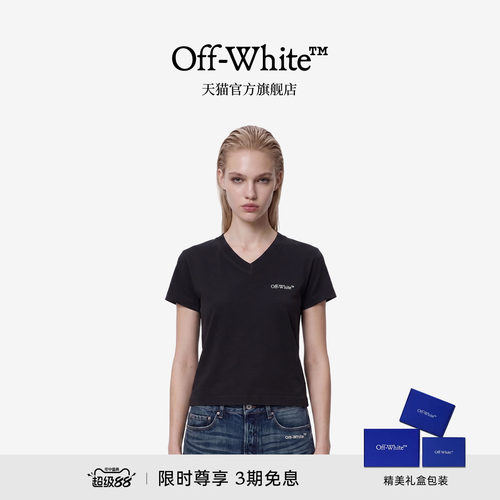 OFF-WHITE™修身字母短袖T恤女款
