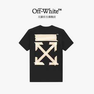 上衣男女同款 off T恤后背logo印花纯棉宽松短袖 圆领短袖 white新款