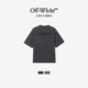 圆领半袖 OFF 磨白做旧水洗短袖 T恤酷感个性 WHITE™情侣装 新款