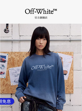 OFF-WHITE™水洗渐变纯棉长袖T恤