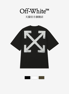 OFF-WHITE™情侣装新款圆领短袖T恤简约个性双箭头图案装饰半袖