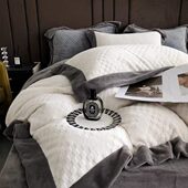 轻奢牛奶绒四件套冬季 加厚珊瑚绒双面加绒法兰绒亲肤床单床上用品