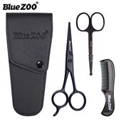 小胡子梳鼻毛剪剪刀男士 黑色白色系列 胡子胡须剪刀护理套装