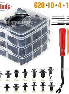 620PCS盒装卡扣 汽车车身面板内衬内饰主体卡扣 通用型汽车紧固件