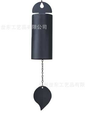 世东深共振宁静钟金属圆柱风铃户外风铃深音花园庭院装饰挂件
