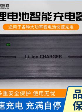 充电器A三元大功率充满自停212v24vv748v锂智能铁快充5A60v8锂电