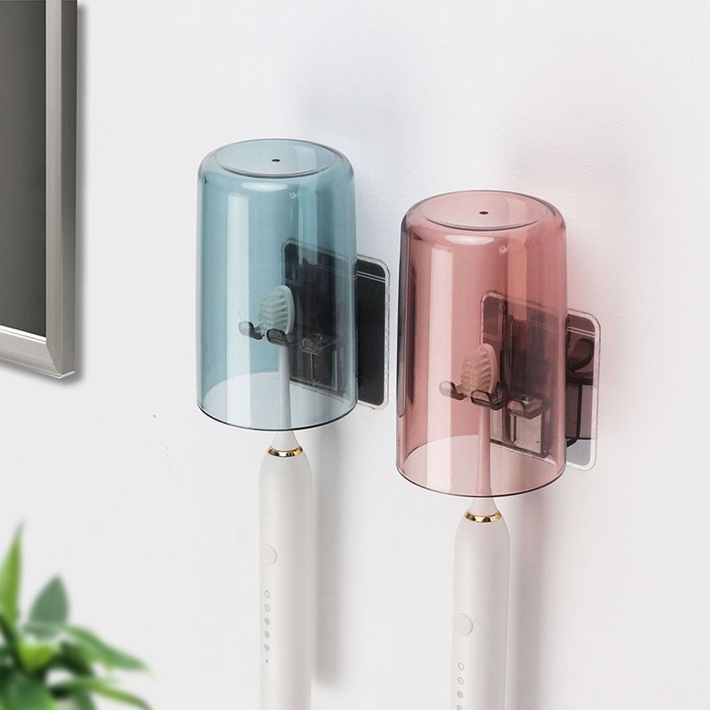牙刷置物架壁挂式免打孔电动网红刷牙杯子家庭简T约漱口杯牙具架