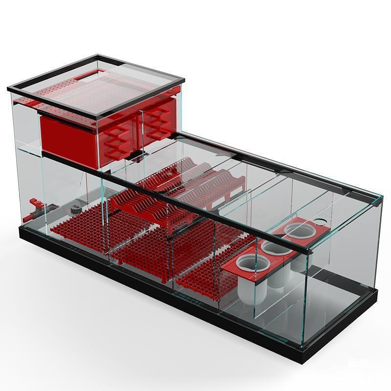 鱼缸水草缸水族箱m底滤客厅吉罗玻璃超白龙鱼溪流缸侧溢流海缸