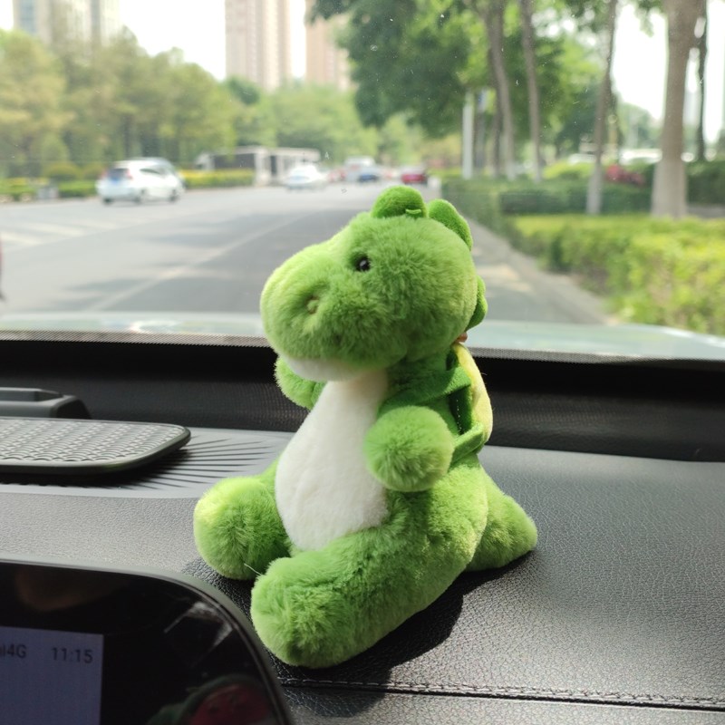 汽车卡通摆件可h爱小恐龙公仔玩偶创意车载中控台饰品汽车用竹炭