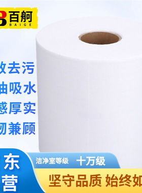 百舸无尘纸擦拭纸除尘白蓝色实验室吸油纸工业用无尘R布白色25*38