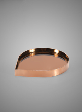 新爆款欧式工艺品几何金属镜面托盘餐桌样L板房摆件家居装饰摆设