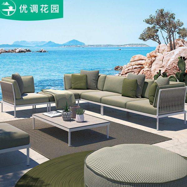 户外藤编沙发组合麻绳北欧庭院露天休闲酒店阳光房藤艺沙发家具,住宅家具,户外沙发,淘宝优惠券,粉丝福利购,淘宝优惠卷