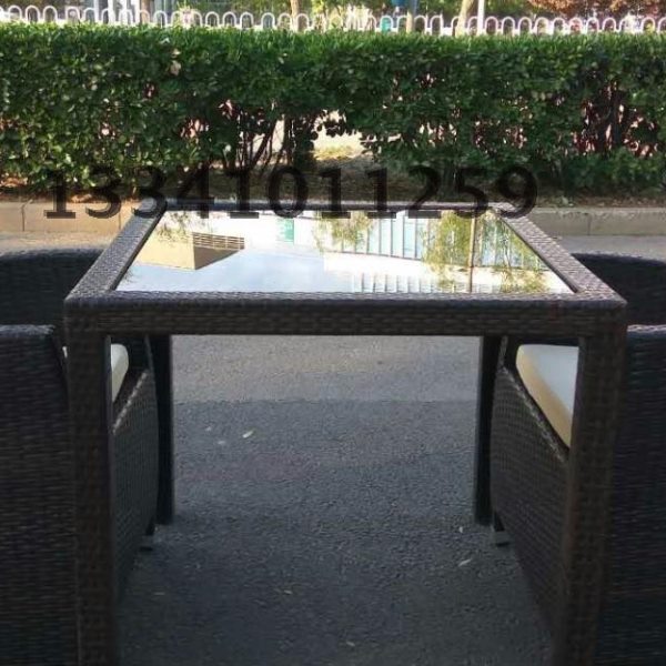户外家具藤方桌椅藤编藤桌子简约庭院 阳台休闲酒吧藤方桌