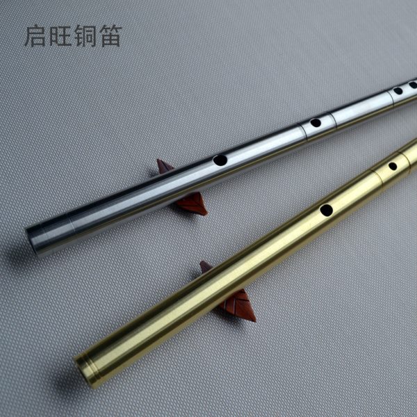 铜乐器黄铜紫铜笛子加厚加重 启旺纯铜金属小A调笛子专业演奏校音