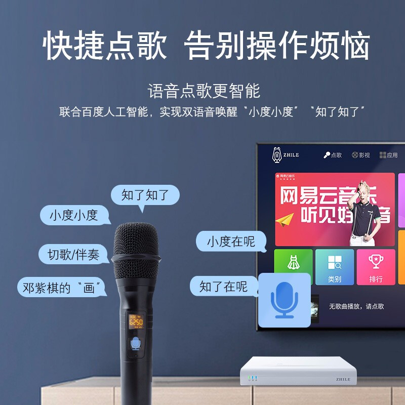 知了点歌机家庭ktv音响套装卡拉ok机家用点唱机唱歌设备音箱全套